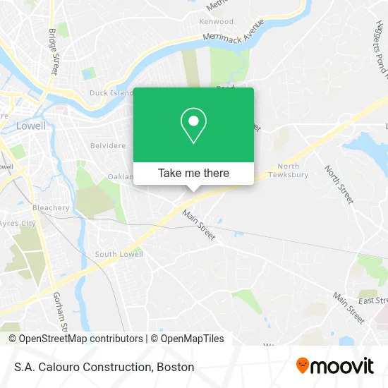 S.A. Calouro Construction map