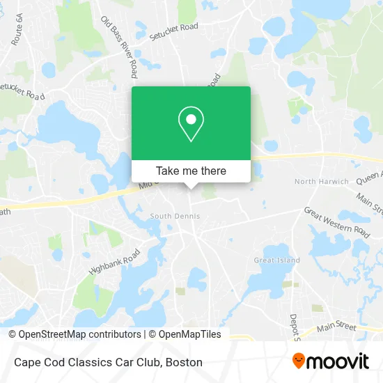 Cape Cod Classics Car Club map