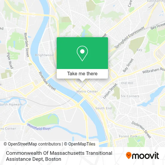 Commonwealth Of Massachusetts Transitional Assistance Dept map