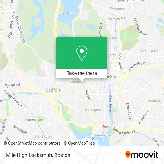 Mile High Locksmith map