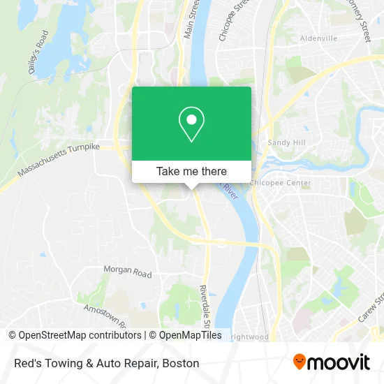 Red's Towing & Auto Repair map