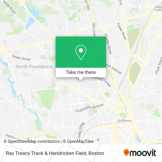 Ray Treacy Track & Hendricken Field map