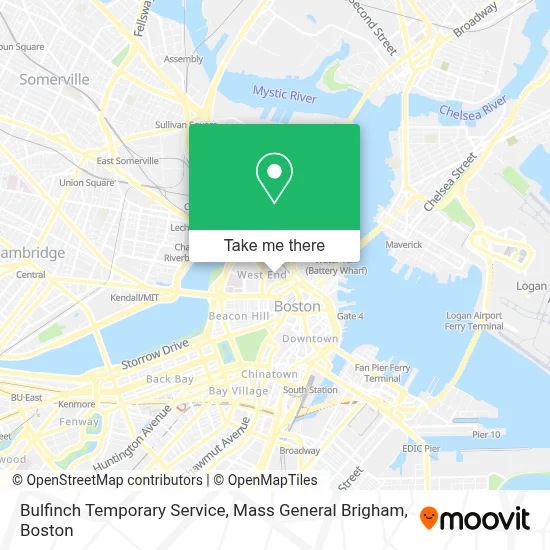 Bulfinch Temporary Service, Mass General Brigham map