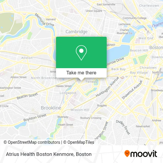 Atrius Health Boston Kenmore map