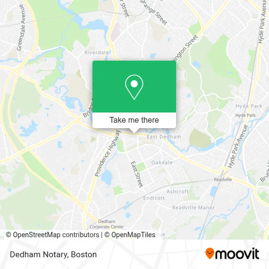 Dedham Notary map