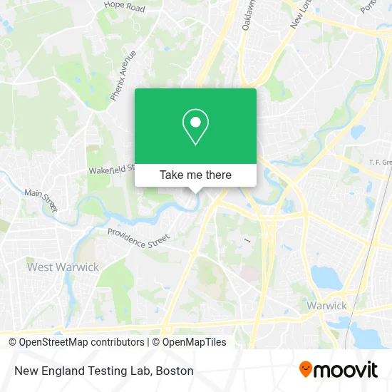 New England Testing Lab map