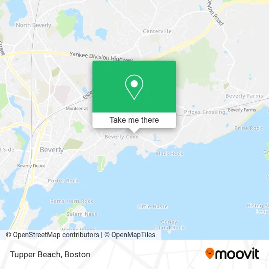Tupper Beach map
