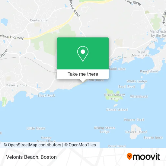 Velonis Beach map