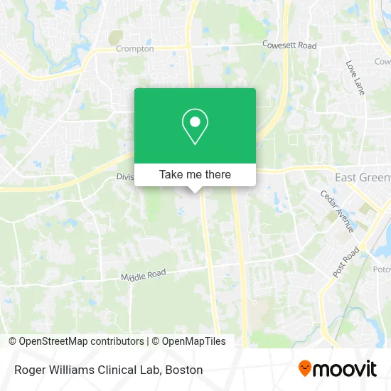 Roger Williams Clinical Lab map