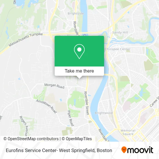 Eurofins Service Center- West Springfield map