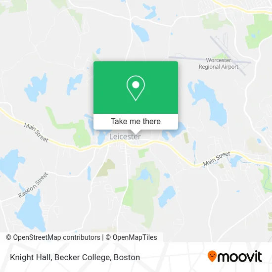 Knight Hall, Becker College map