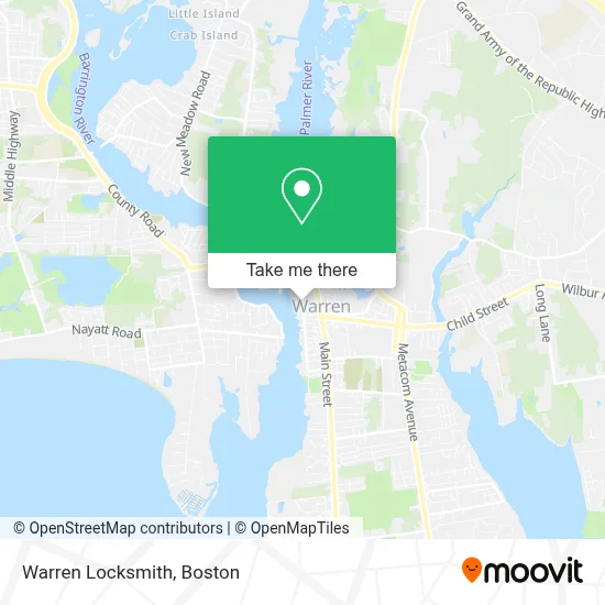 Warren Locksmith map