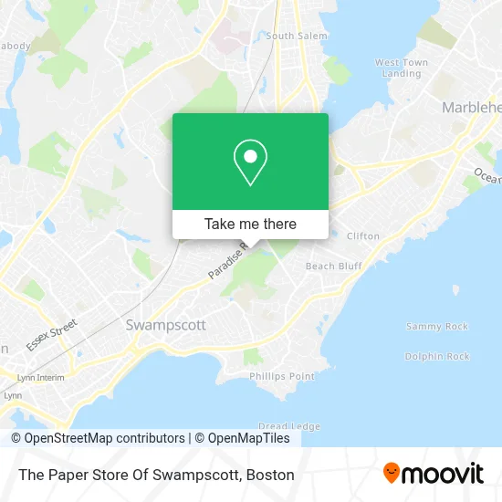 The Paper Store Of Swampscott map