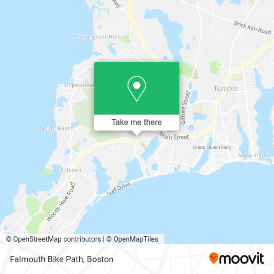 Falmouth Bike Path map