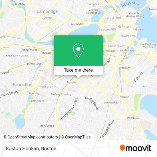 Boston Hookah map