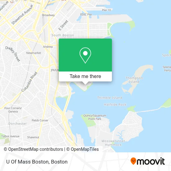 U Of Mass Boston map