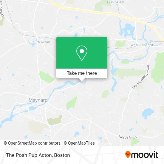 The Posh Pup Acton map