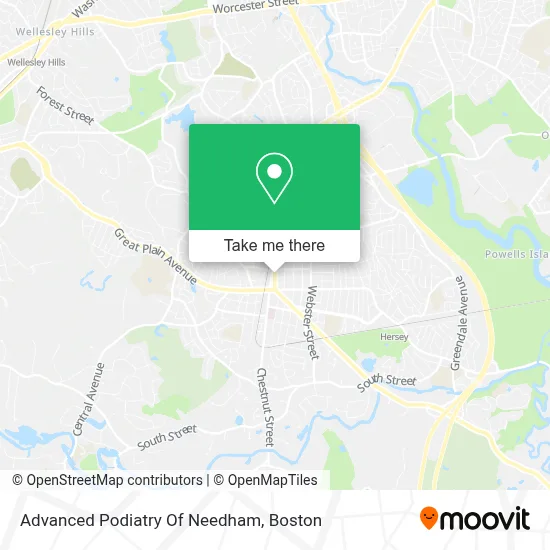 Advanced Podiatry Of Needham map