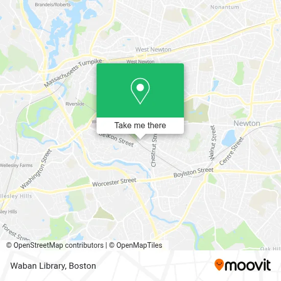 Waban Library map