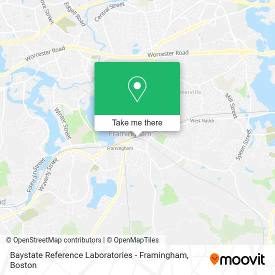 Baystate Reference Laboratories - Framingham map