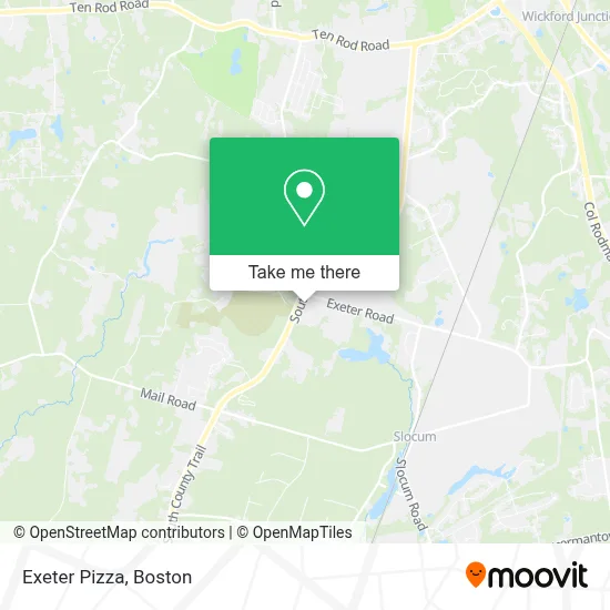Exeter Pizza map