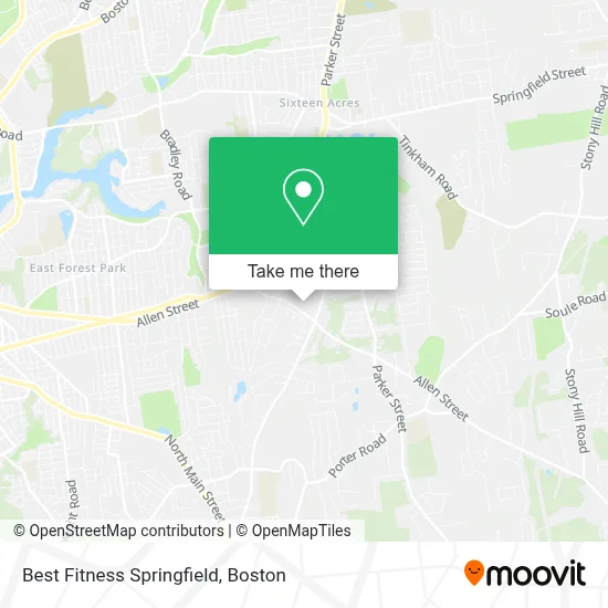 Best Fitness Springfield map