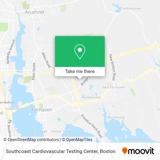 Southcoast Cardiovascular Testing Center map
