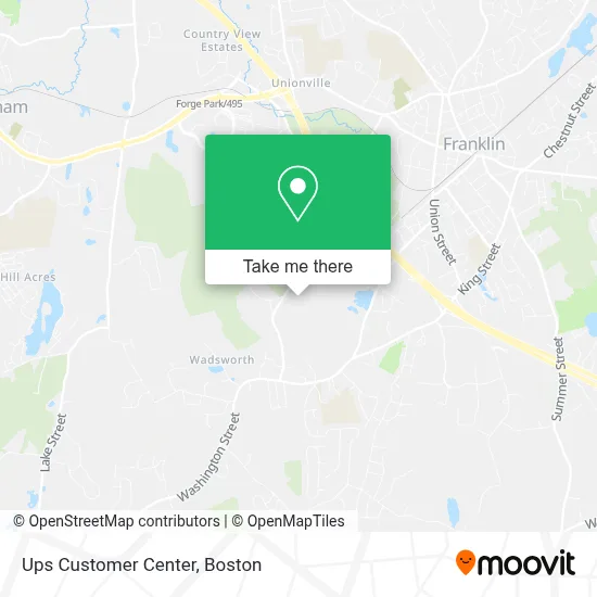Ups Customer Center map