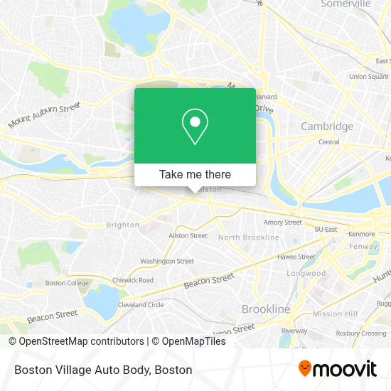 Boston Village Auto Body map