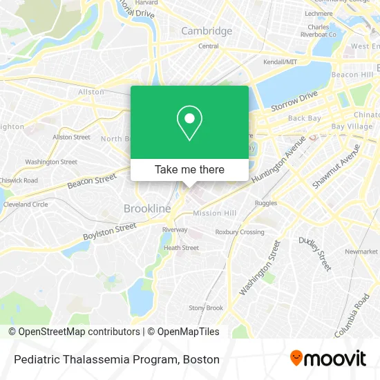 Pediatric Thalassemia Program map