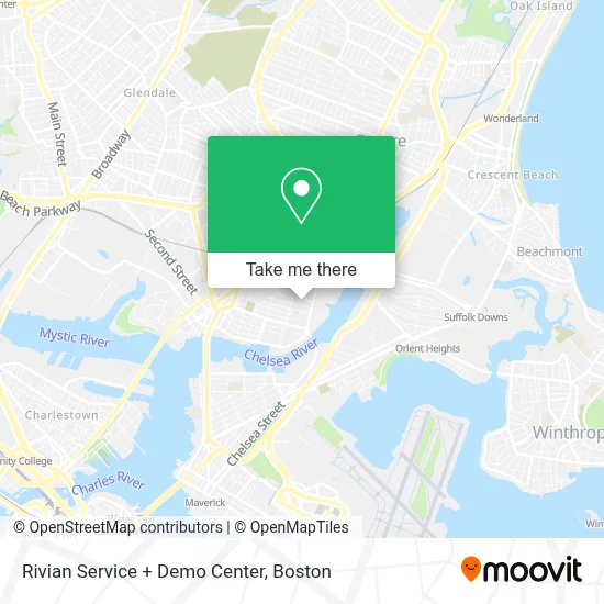 Rivian Service + Demo Center map