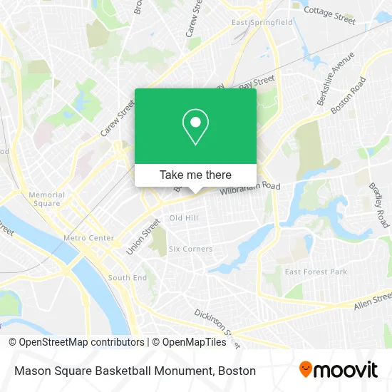 Mason Square Basketball Monument map