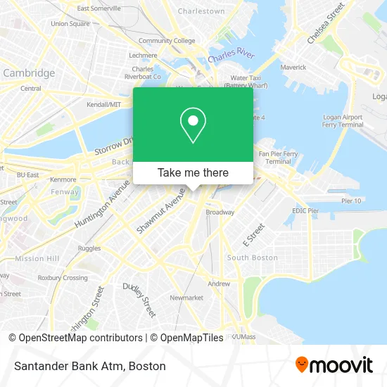 Santander Bank Atm map