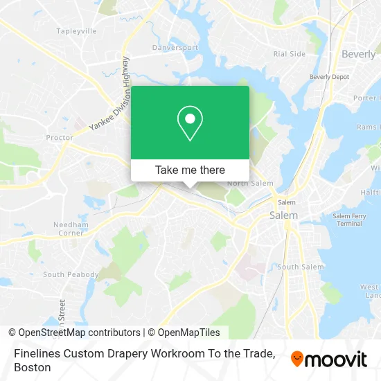 Finelines Custom Drapery Workroom To the Trade map