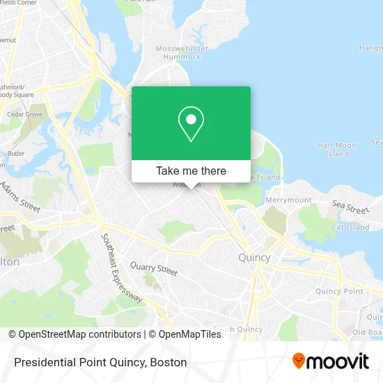 Presidential Point Quincy map