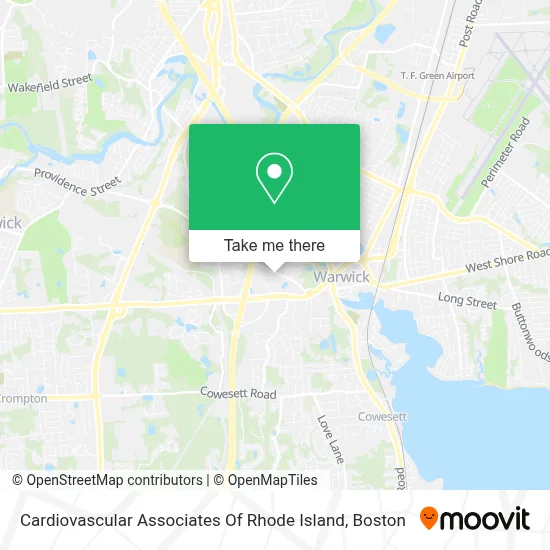 Cardiovascular Associates Of Rhode Island map