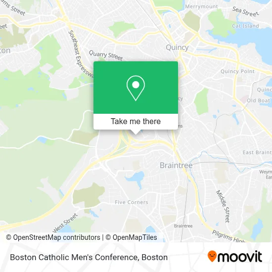 Boston Catholic Men's Conference map