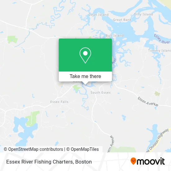 Essex River Fishing Charters map