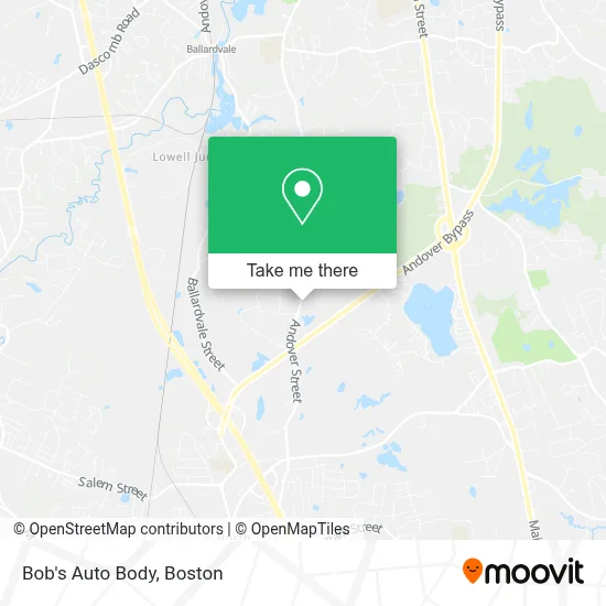 Bob's Auto Body map