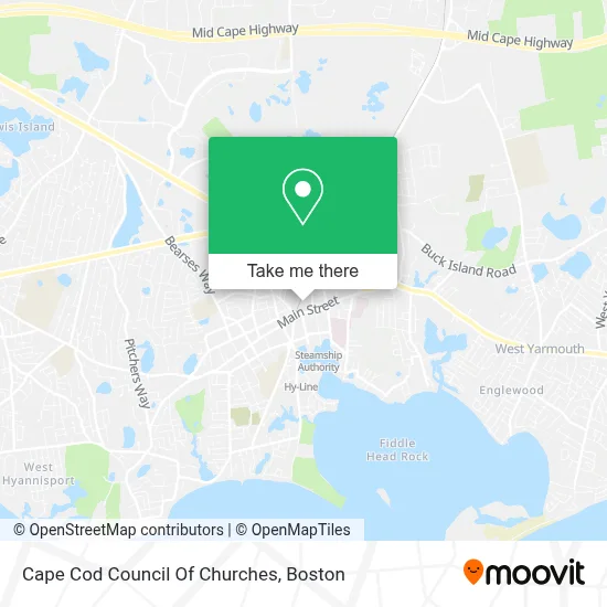 Cape Cod Council Of Churches map