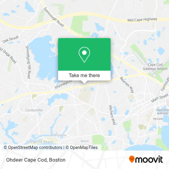 Ohdeer Cape Cod map