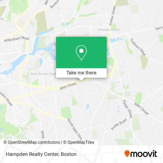 Hampden Realty Center map