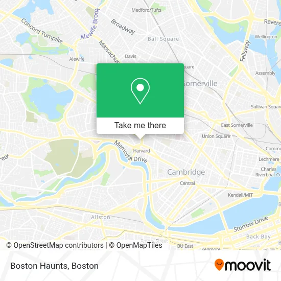 Boston Haunts map
