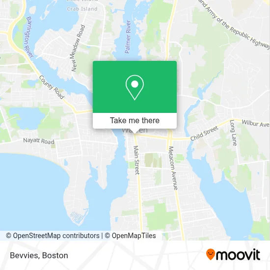 Bevvies map
