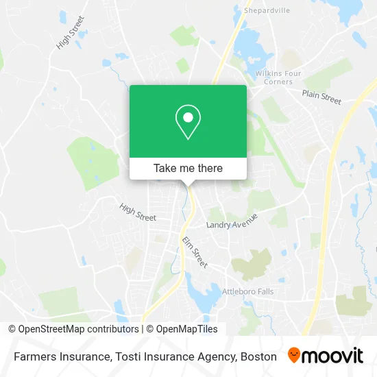 Farmers Insurance, Tosti Insurance Agency map
