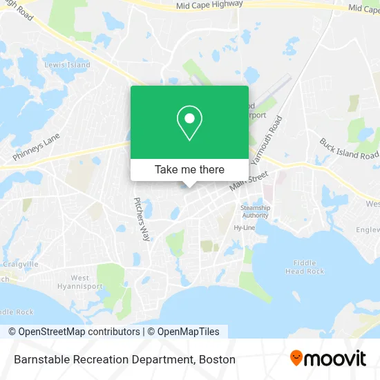 Barnstable Recreation Department map