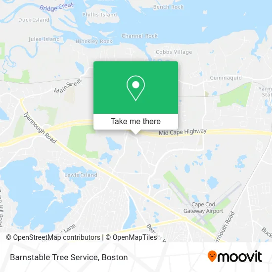 Barnstable Tree Service map