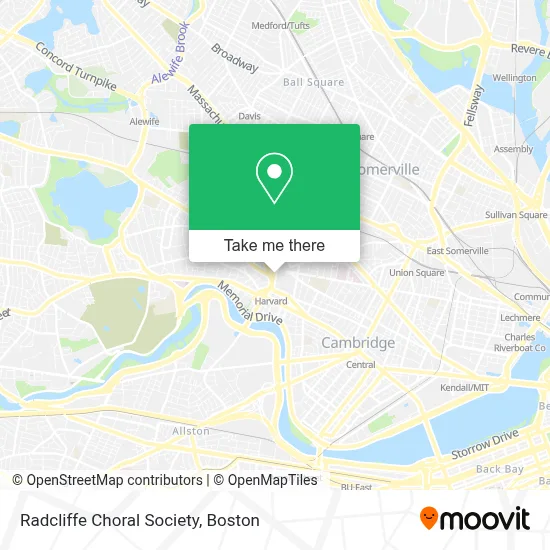 Radcliffe Choral Society map