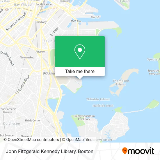 John Fitzgerald Kennedy Library map