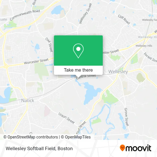 Wellesley Softball Field map